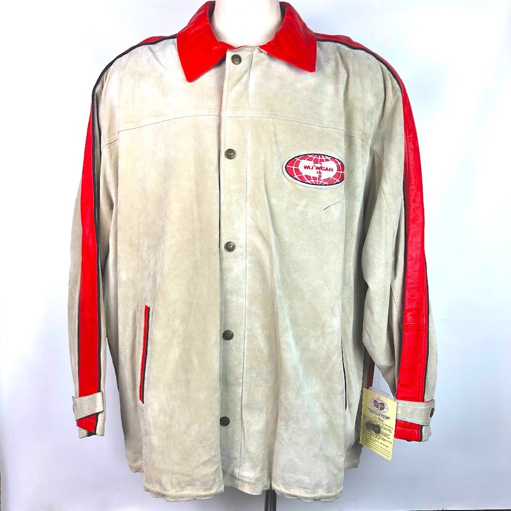 NOS VTG Wu Wear Leather Jacket Sz 5XL Wu Tang Logo